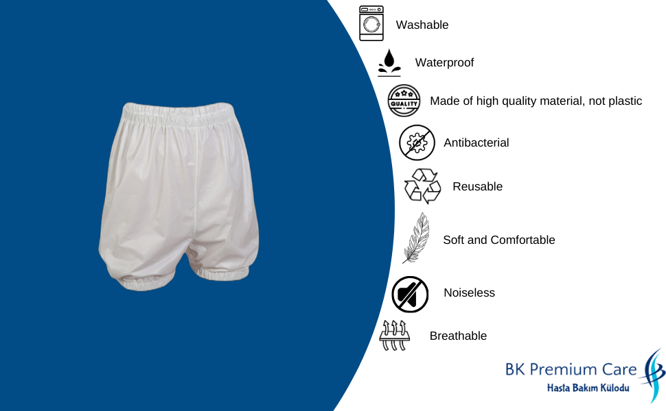 Bk Premium Care Unisex Washable Adult Diaper – Reusable, Leak-Resistant Underwear, Soft, Reliable, and Comfortable Incontinence Briefs